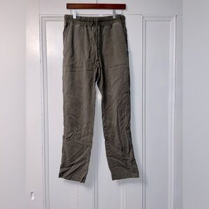 Roots Jogger Style Pants Khaki Green Women's M